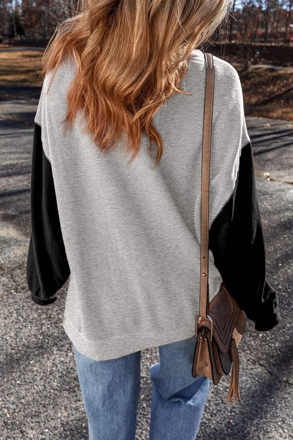 Stylish Gray Drop Shoulder Pullover Sweater for Women - Cozy Oversized Knit Top for Casual Outfits & Layering in Fall & Winter