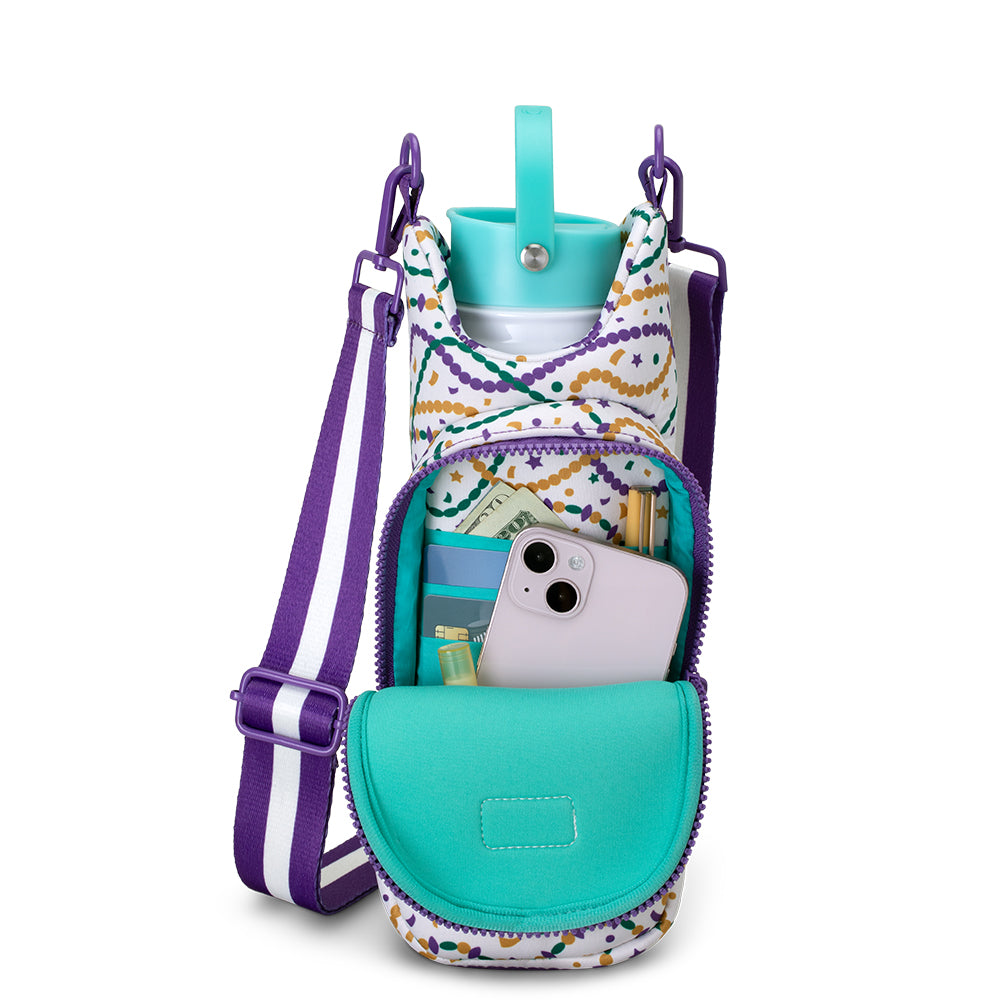 Hey Mister! Insulated Water Bottle Sling - Leakproof & Adjustable Strap for Hiking, Gym, Workout & Outdoor Activities