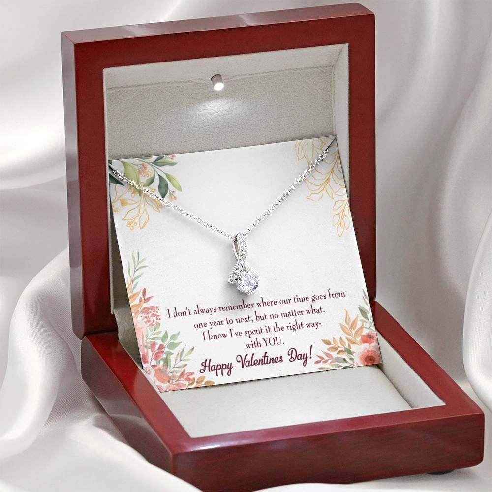 Elegant Mahogany Luxury Box with Stone Necklace & Message Card - Perfect Romantic Gift for Girlfriend, Anniversary or Valentine's Day - Express Your Love with Timeless Keepsake Jewelry for Special Moments
