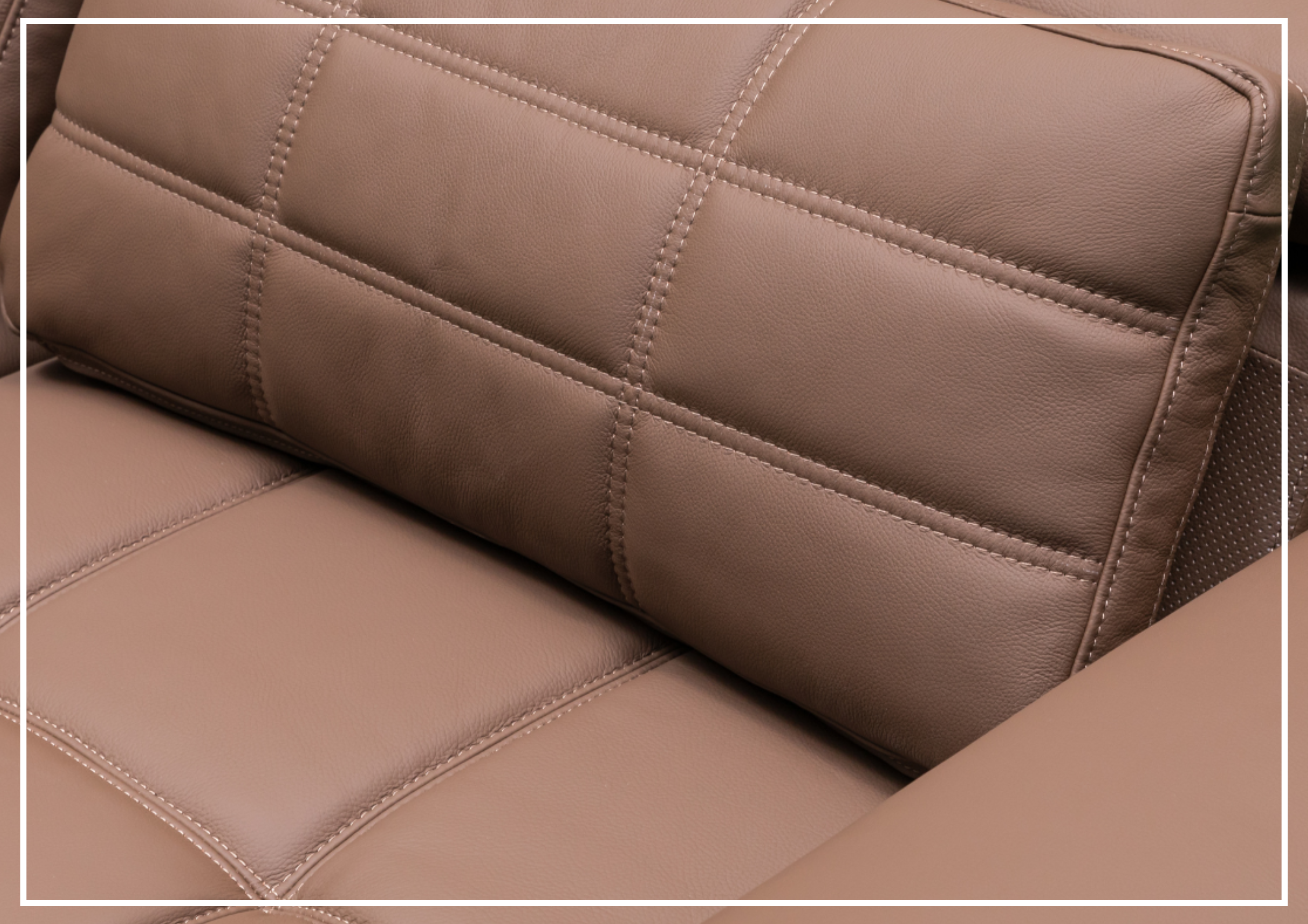 Klaussner Orlano 3-Seater Brown Leather Power Reclining Sofa - Comfortable Electric Recliner for Living Room, Home Theater & Family Room Relaxation