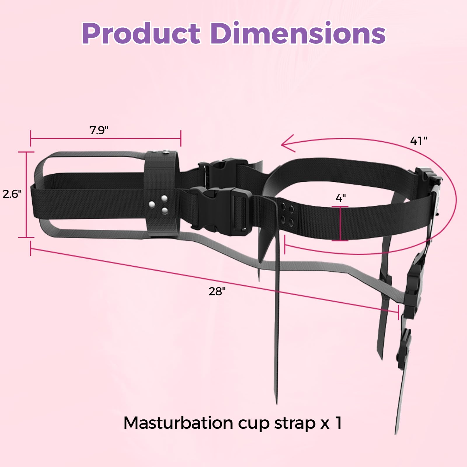 Adjustable Hands-Free Male Masturbator Cup with Straps - Wearable Male Stroker for Solo & Couples Play - Soft & Comfortable Sex Toy for Enhanced Pleasure (Perfect for Travel & Discreet Play)