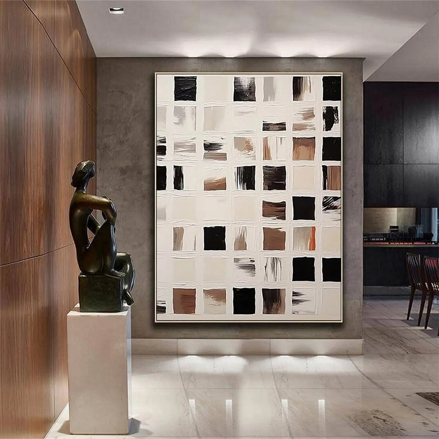 Abstract Tranquility Art Painting #WS143 - Modern Wall Decor for Living Room, Bedroom & Office - Handmade Canvas Artwork for Home & Office Decor