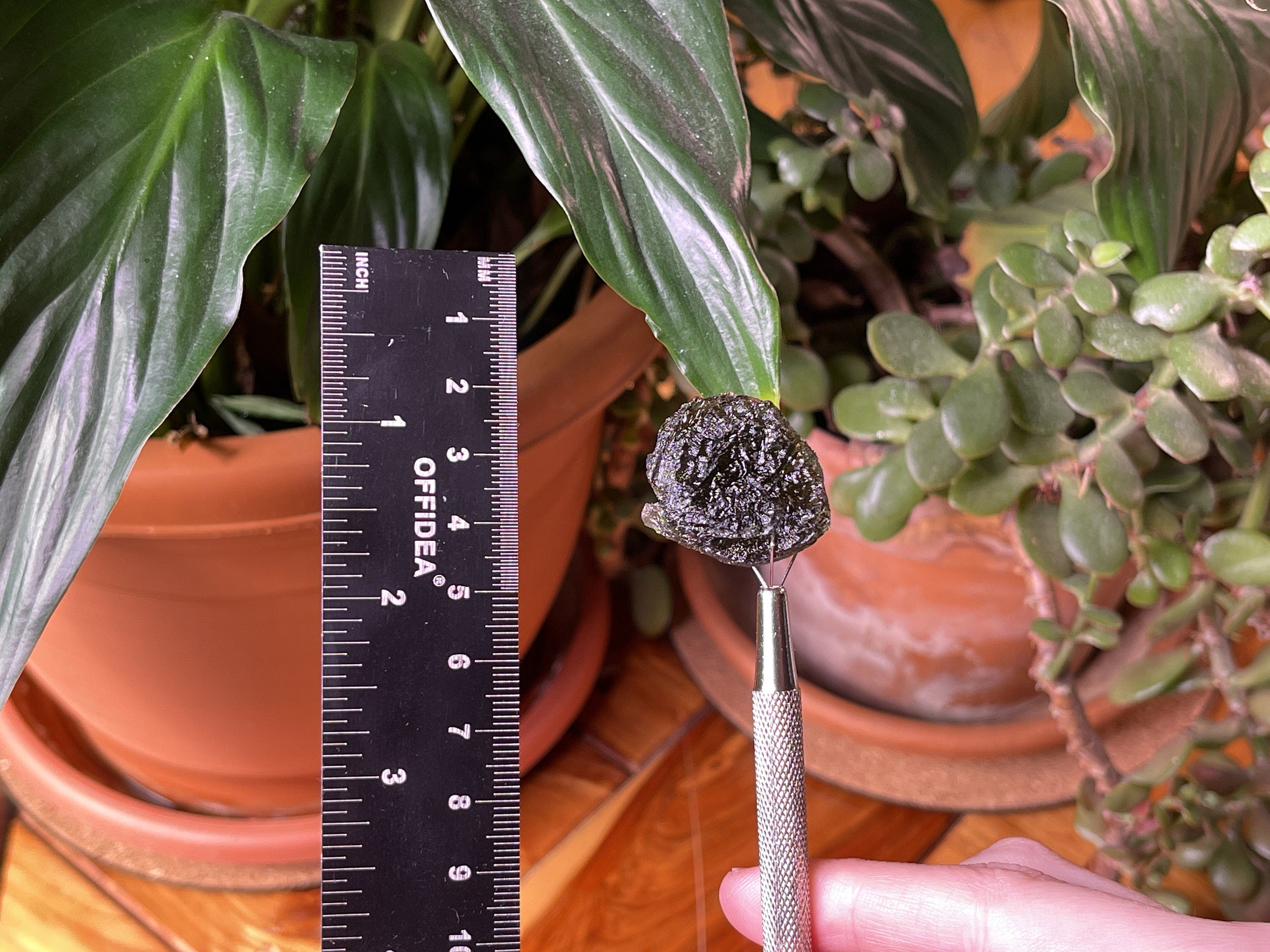 11.5g Genuine Raw Moldavite Crystal Stone - Natural Green Tektite for Jewelry Making, Meditation & Energy Healing (44204)