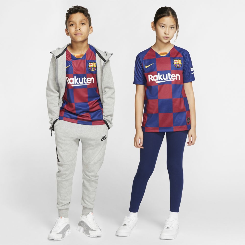 Nike FC Barcelona 2019/20 Stadium Home Big Kids' Soccer Jersey - Authentic Youth Football Shirt for Boys & Girls - Perfect for Match Day, Training & Fan Support