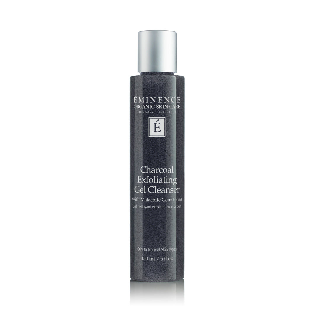 Eminence Organics Charcoal Exfoliating Gel Cleanser - Deep Pore Cleansing & Exfoliating Face Wash for Acne & Blackheads - Perfect for Oily & Combination Skin - Morning & Night Skincare Routine