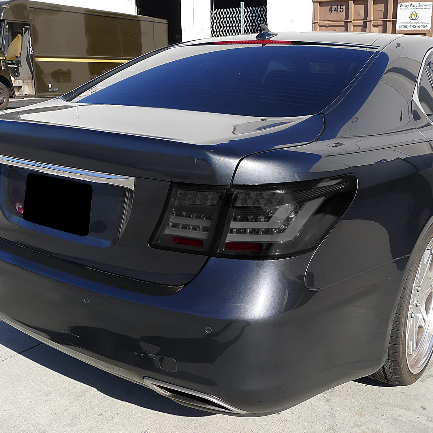 Spec-D Tuning LED Bar Smoke Tail Lights for 2007-2009 Lexus LS460 - Left & Right Pair Assembly - Enhanced Style & Visibility for Night Driving & Custom Car Upgrades