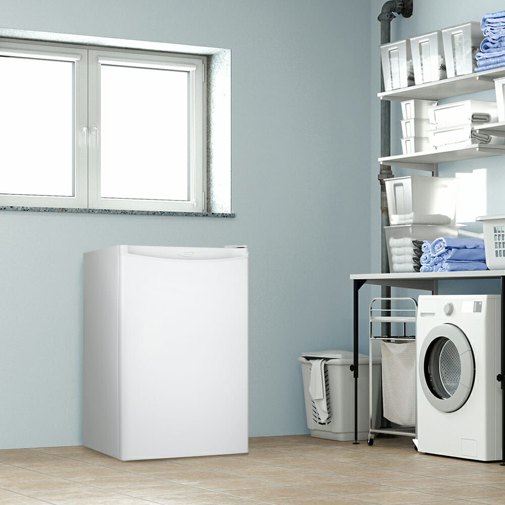 Danby DUFM032A3WDB 3.2 cu ft Compact Upright Freezer White - Perfect for Home, Garage, or Basement Storage