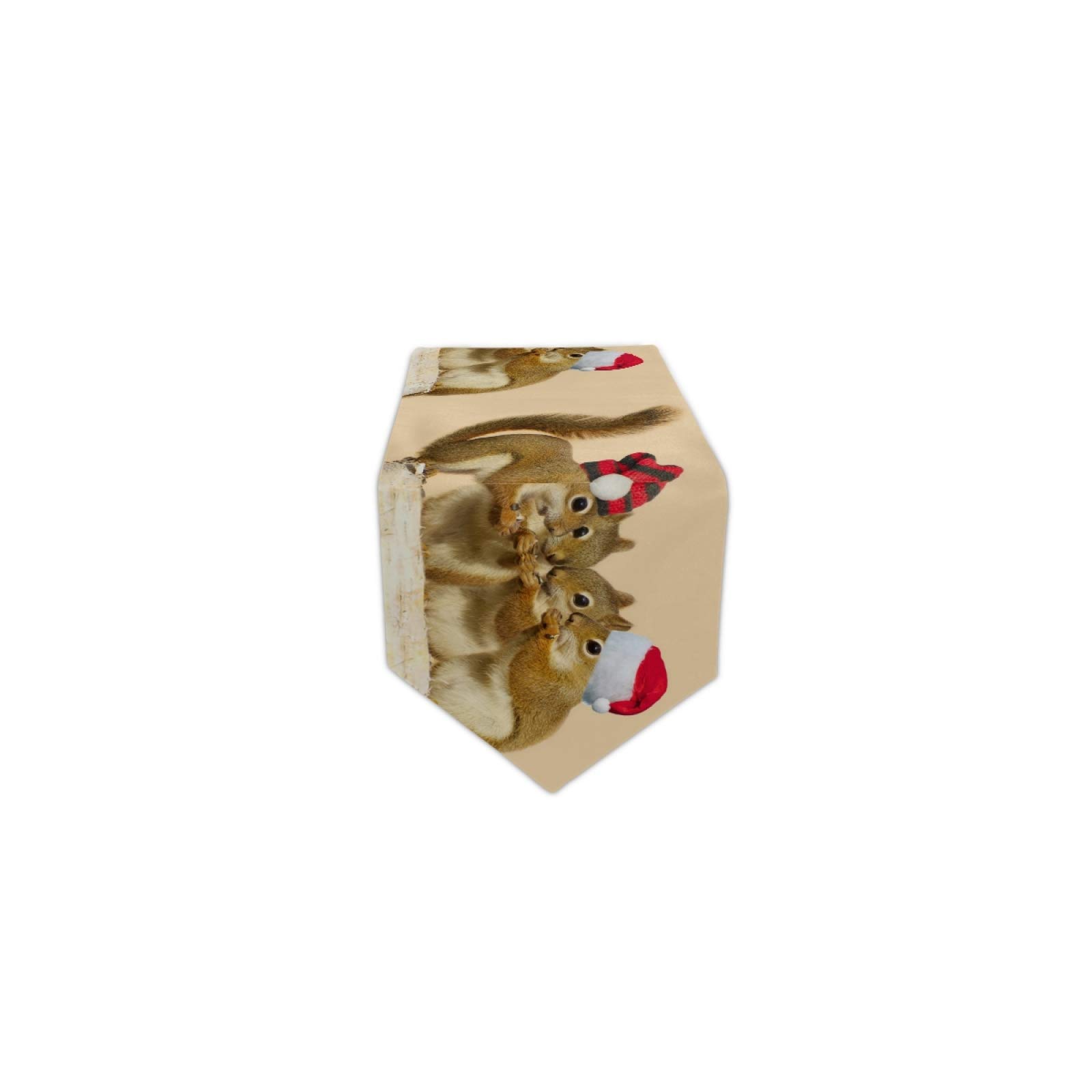 VIKKO Christmas Squirrel Table Runner 13x90 Inch - Holiday Home Decor Polyester Tablecloth for Dining Room, Coffee Table - Perfect for Family Dinners, Indoor Outdoor Parties & Festive Gatherings