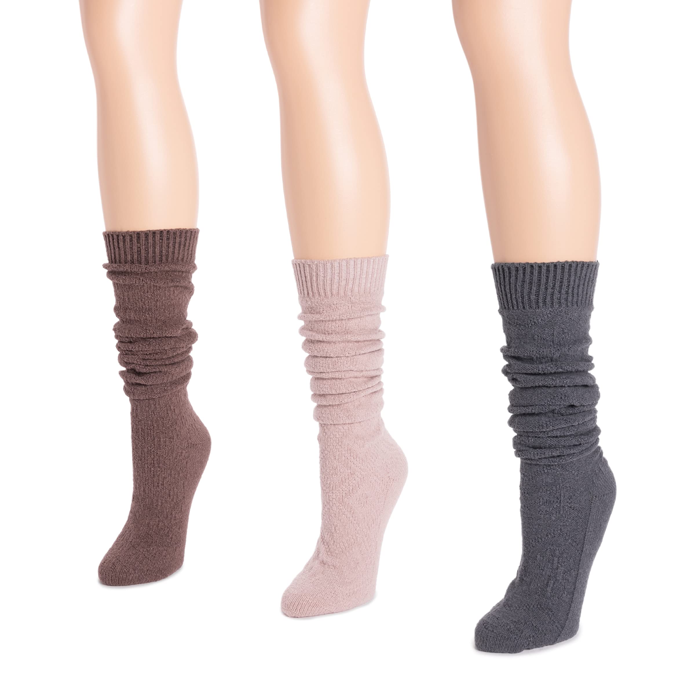 MUK LUKS Women's Ultra Soft Microfiber Socks - 3 Pack Cozy Ankle Socks for Everyday Wear, Work & Yoga - Breathable & Comfortable Socks for Women