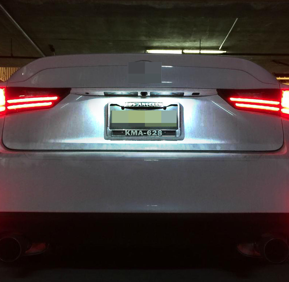 3W Xenon White LED License Plate Lights - Direct Replacement for Lexus IS GS RC Models - Perfect for Nighttime Visibility & Car Customization