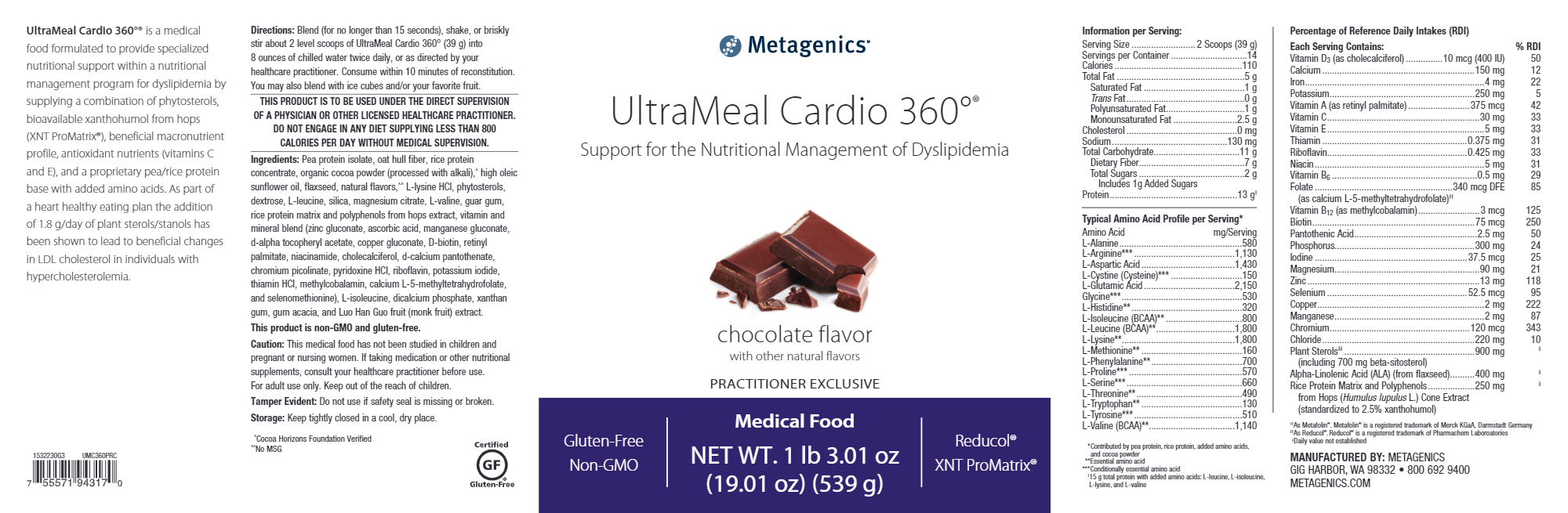 UltraMeal Cardio 360°® Heart Health Supplement - Supports Cardiovascular Wellness & Healthy Cholesterol Levels - Ideal for Active Adults & Heart-Conscious Individuals