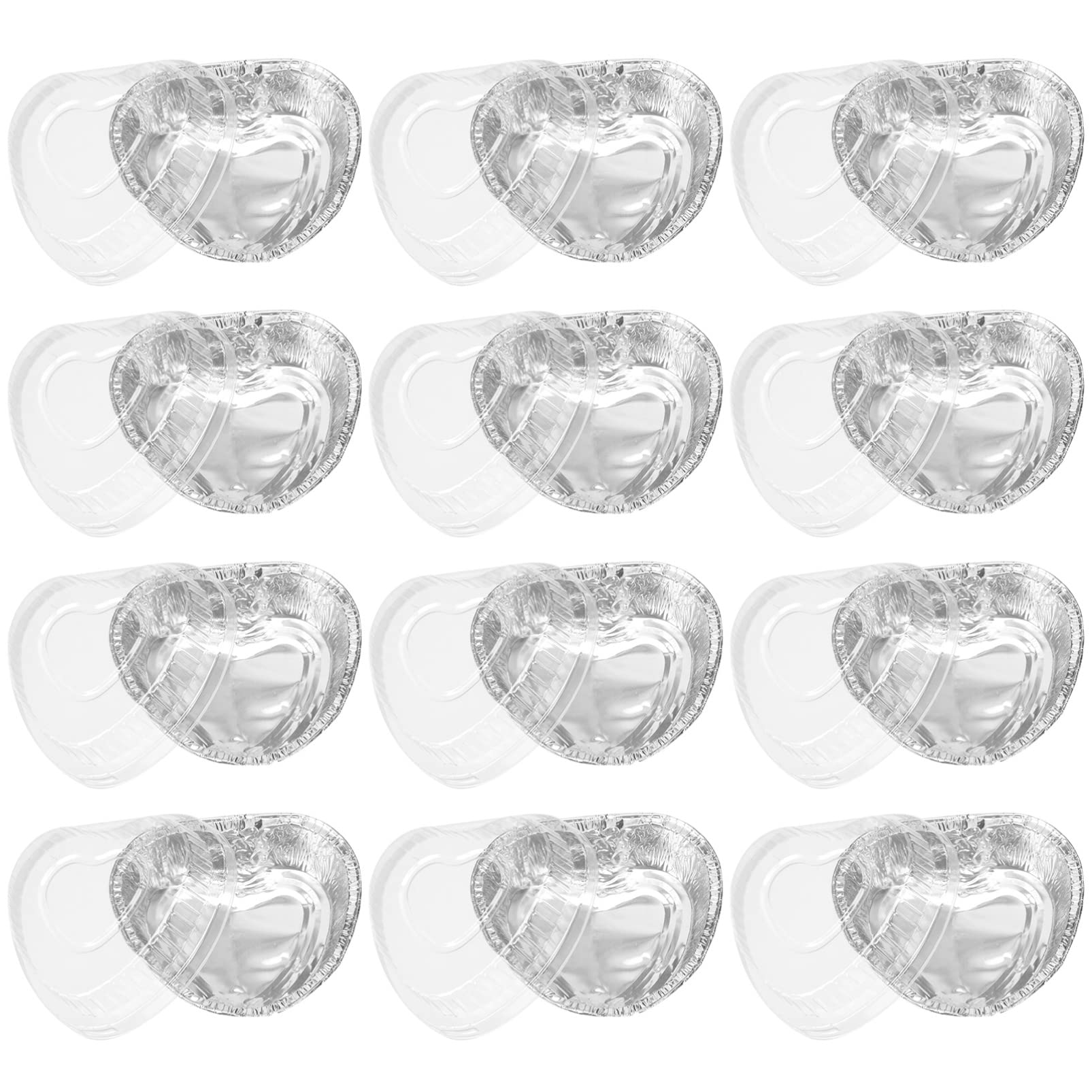 GANAZONO 20Pcs Disposable Aluminum Foil Pans with Lids - 8x6 Inch Rectangular Baking Pans for Cooking, Meal Prep, Takeout & Party Food Storage - Oven Safe Foil Containers for Roasting, Grilling and Leftovers