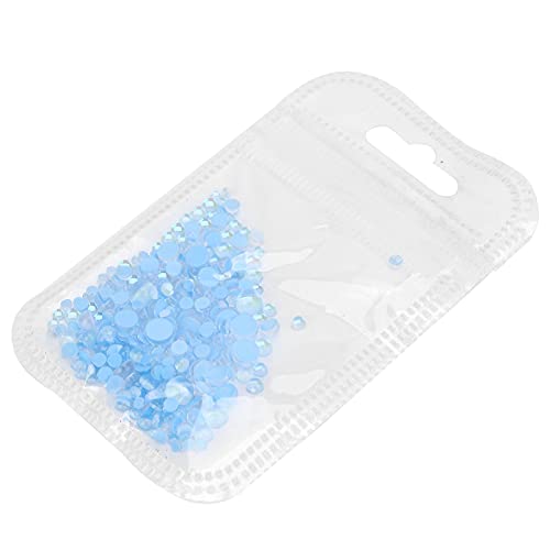 300pcs Non-Toxic Nail Art Micro Beads - 5 Color Semi-Circular DIY Nail Decorations for Phone Cases & Nail Art Designs | Perfect for DIY Crafts, Manicures & Gift Making