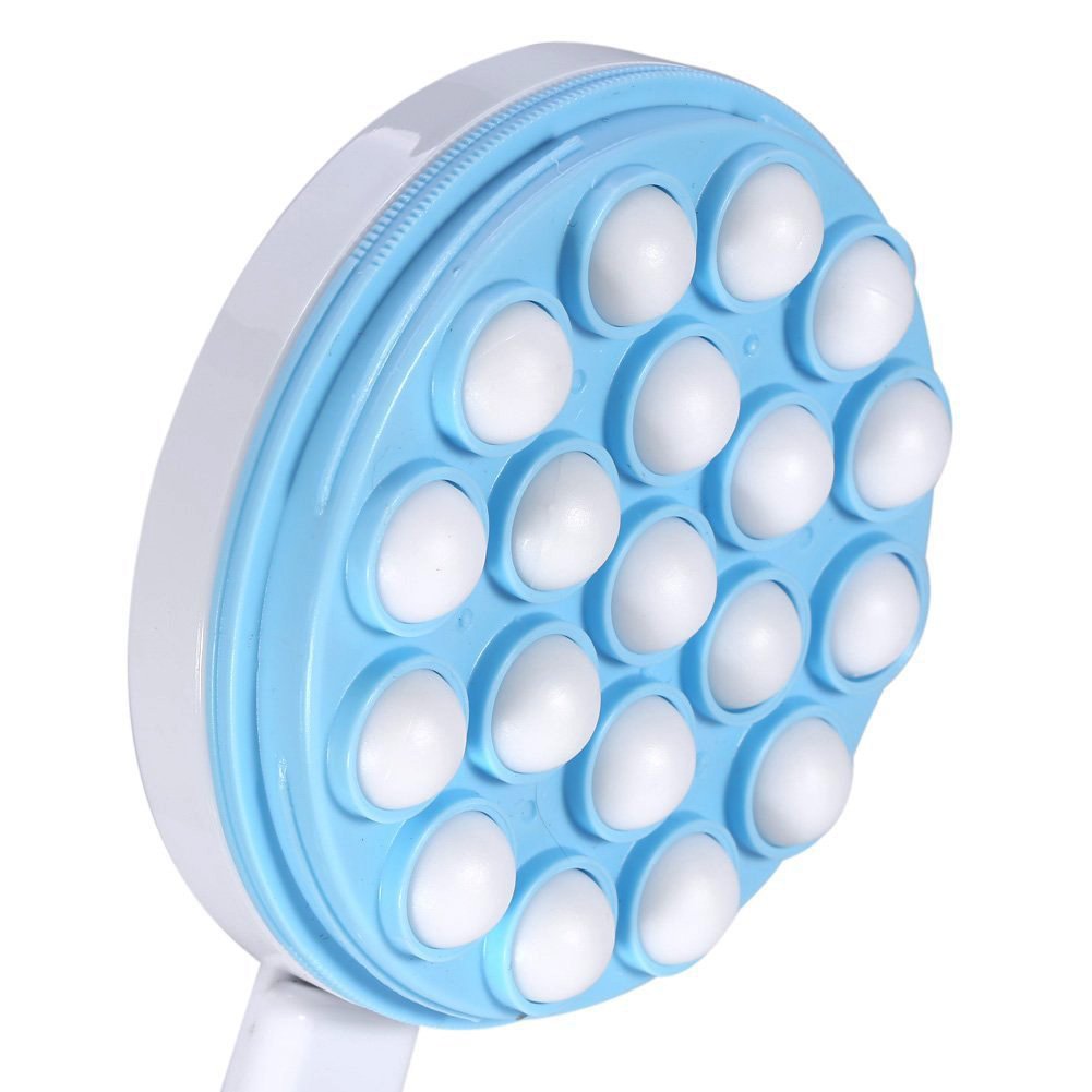Long Handle Body Bath Massager - Back, Leg & Skin Lotion Applicator for Shower & Spa - Oil & Cream Brush Massaging Tool for Relaxation & Exfoliation