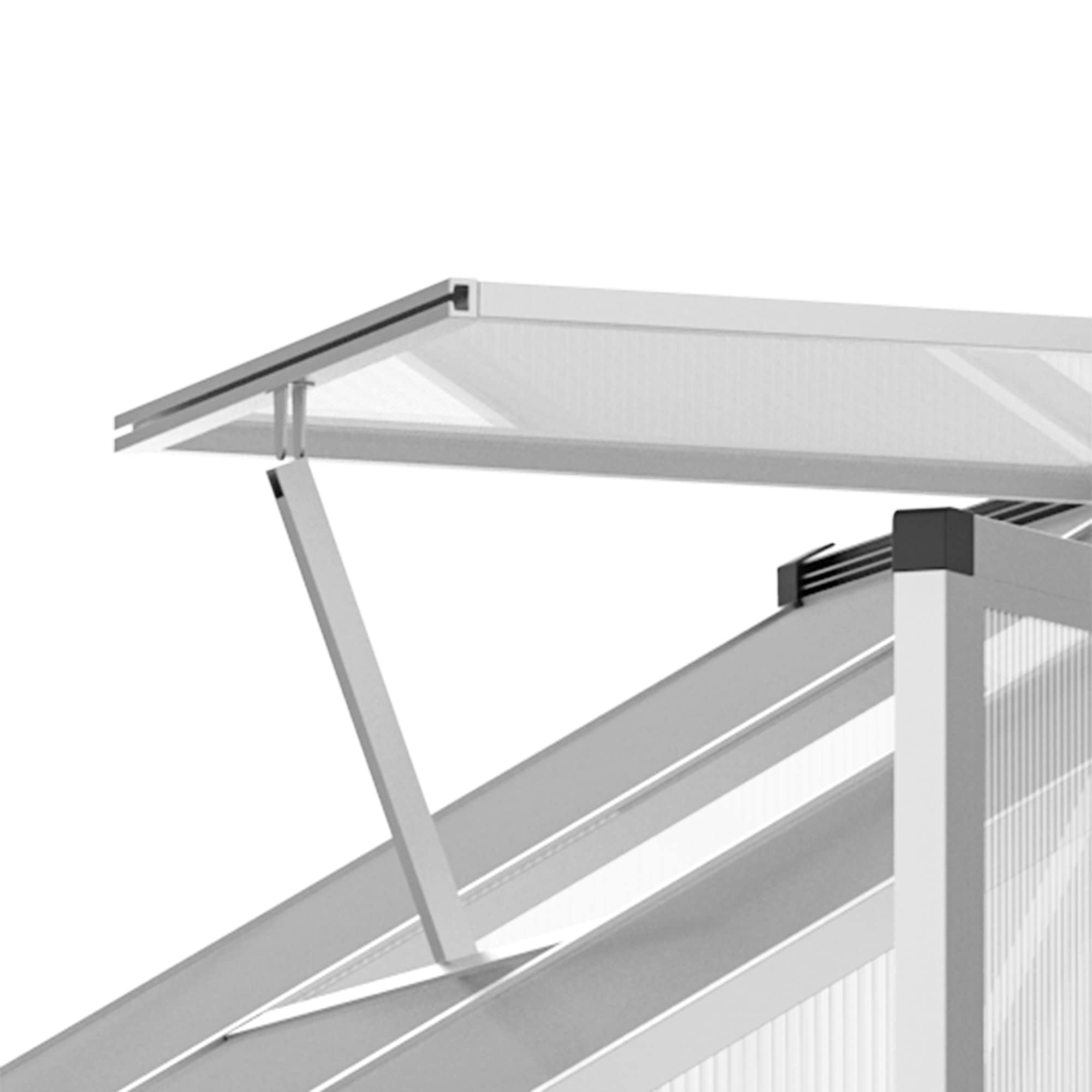 Outsunny 8' x 6' Polycarbonate Walk-in Greenhouse for Outdoor Garden - Durable Aluminum Frame with Rain Gutter & Roof Vent - Perfect for Backyard, Patio & Home Gardening