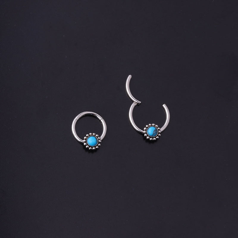 16G Turquoise Captive Bead Ring - Body Jewelry for Septum, Nose & Ear Piercing | HSPJ717 | Perfect for Everyday Wear & Special Occasions