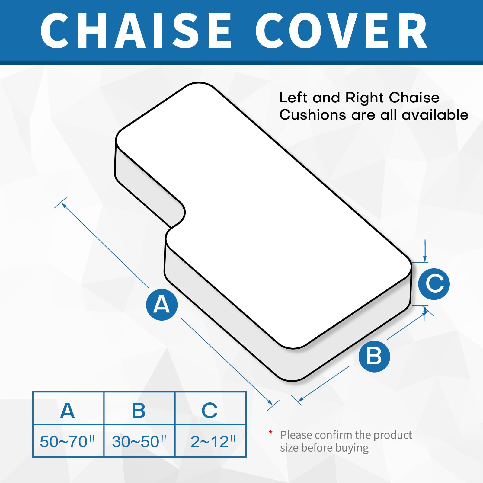 ZNSAYOTX L-Shaped Sectional Sofa Cover - Universal Chaise Lounge Slipcover with Elastic Bottom, 1-Piece Separate Cushion Design, Light Gray Furniture Protector | Perfect for Living Room, Family Room & Home Theater Seating