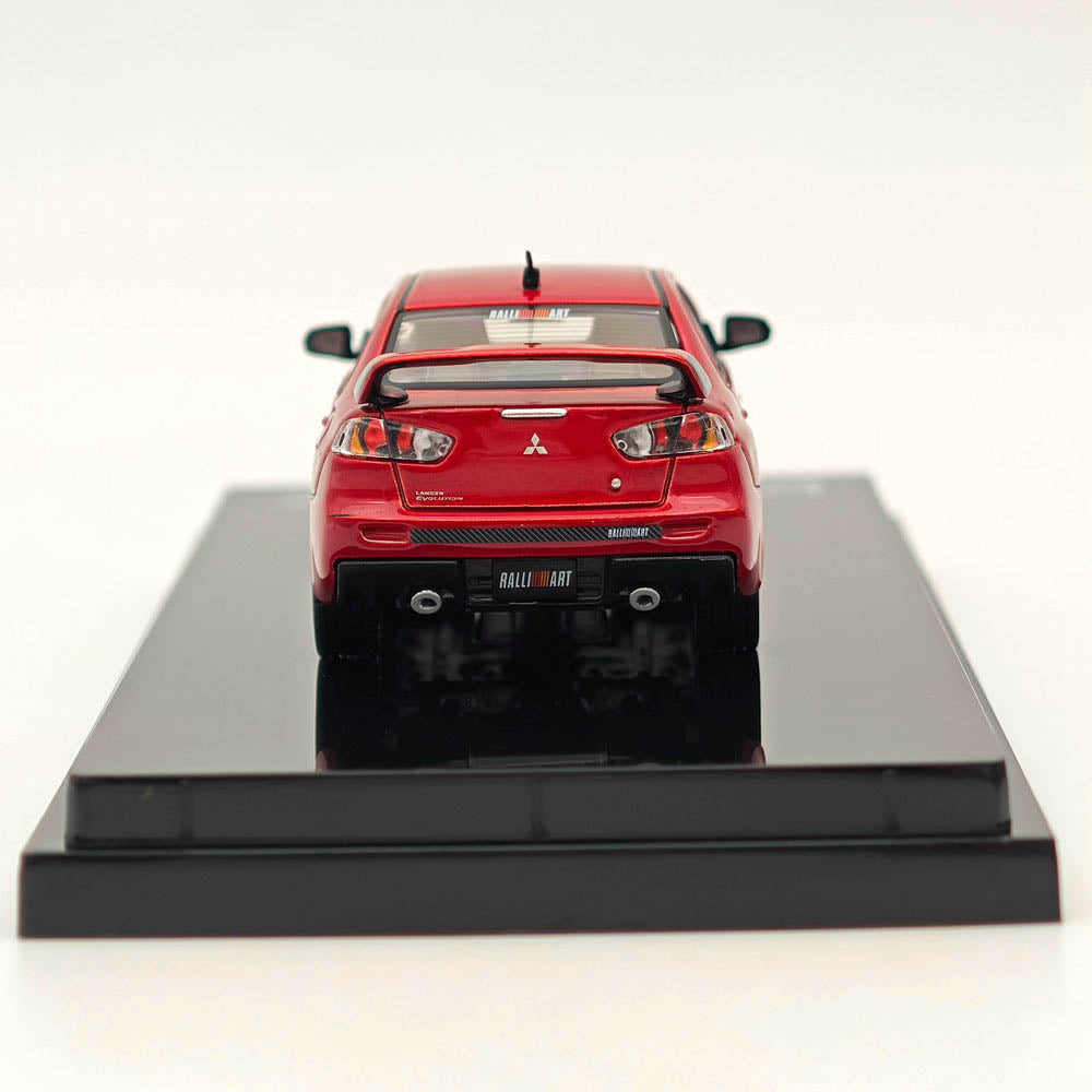 1/64 Scale Mitsubishi Lancer Evolution X Ralliart Red Diecast Model Car - Collectible Japanese Hobby Car for Display, Racing Enthusiasts & Diecast Collectors