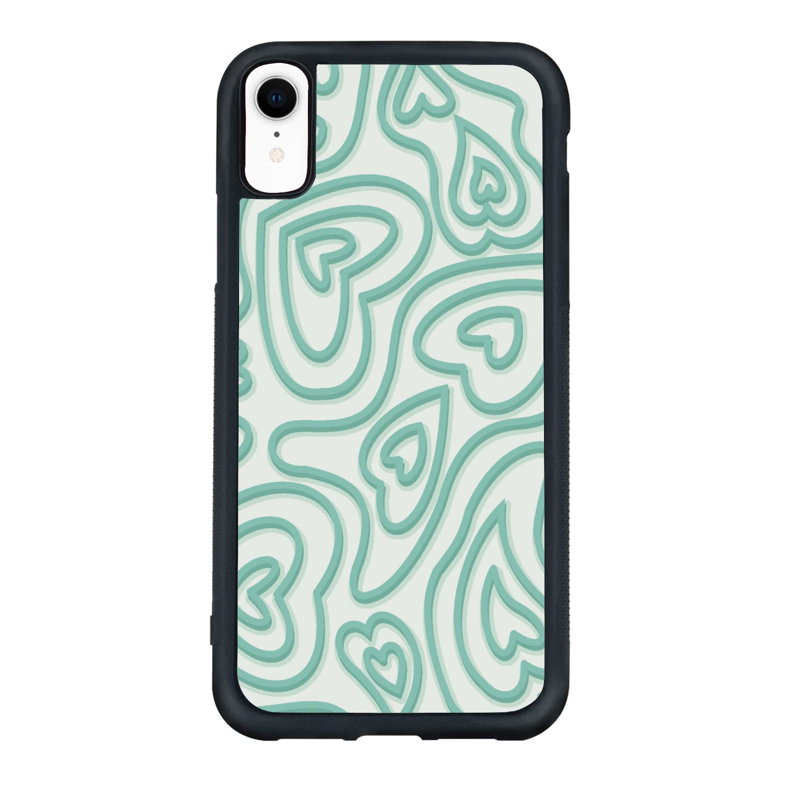 INMAN Heart Phone Case for iPhone XR - Purple Love Heart Cover, Compatible with iPhone XR 6.1 Inch, Cute Aesthetic Design, Soft Shockproof Full Protection PC Case - Perfect for Valentine's Gifts, Daily Use & Trendy Fashion Accessory