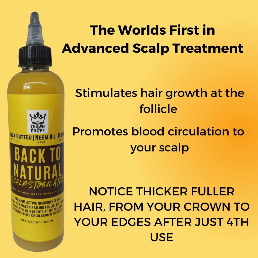 Back To Natural Scalp Stimulator - Hair Growth Massager for Thicker & Healthier Hair - Perfect for Daily Scalp Care & Relaxation at Home