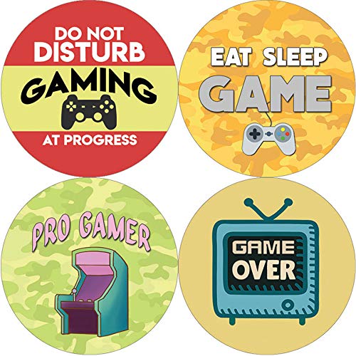Premium Gaming Stickers Set (5 Sheets) - High-Quality Vinyl Decals for Kids, Teens & Adults - Perfect for Stocking Stuffers, Party Favors & Corporate Giveaways - Great for Laptops, Water Bottles & Gaming Gear