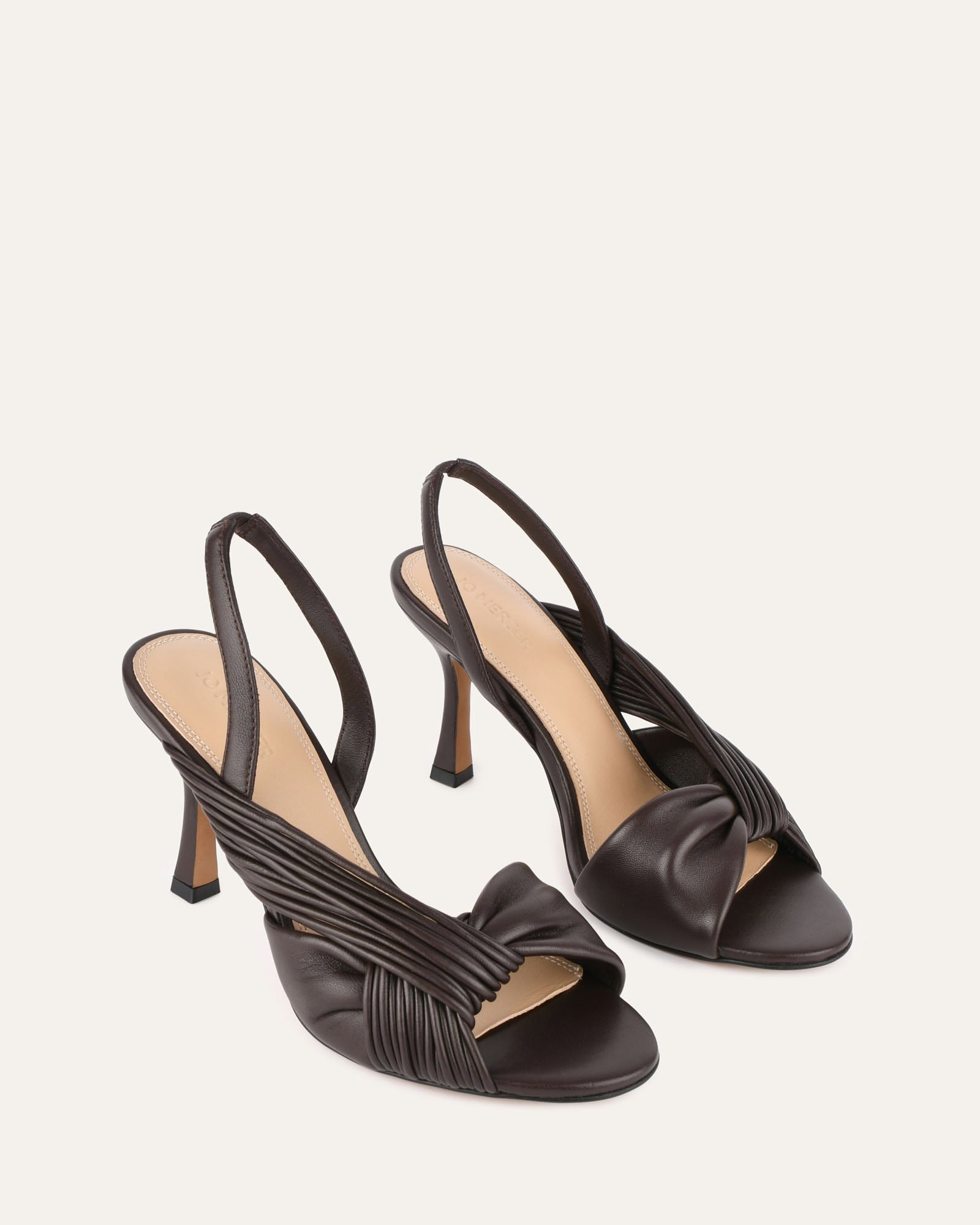 Lucky High Heel Sandals for Women - Genuine Cacao Leather Strappy Heels - Perfect for Weddings, Parties & Evening Events