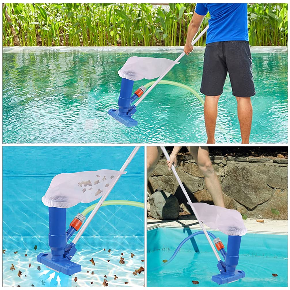 DOITOOL Pool Cleaning Kit - 5-in-1 Swimming Pool Leaf Skimmer Net with Hand Vacuum, Plastic Swing Cleaner for In-Ground & Above Ground Pools - Perfect for Removing Leaves, Debris, and Maintaining Crystal Clear Water