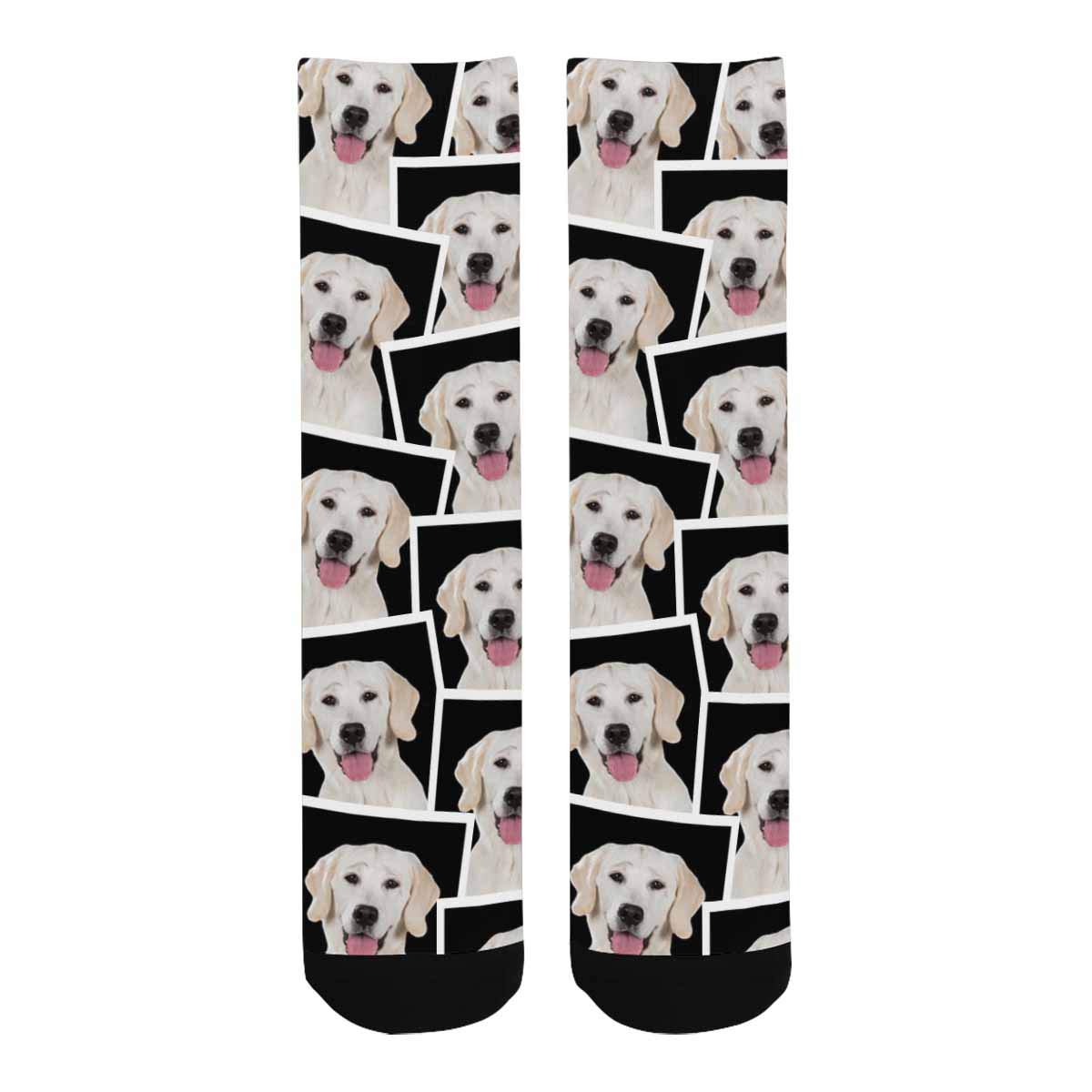 Custom Photo Socks - Personalized Funny Crew Socks with Your Face, Family, Wedding or Pet Pictures - Unique Gift Idea for Birthdays, Anniversaries & Holidays