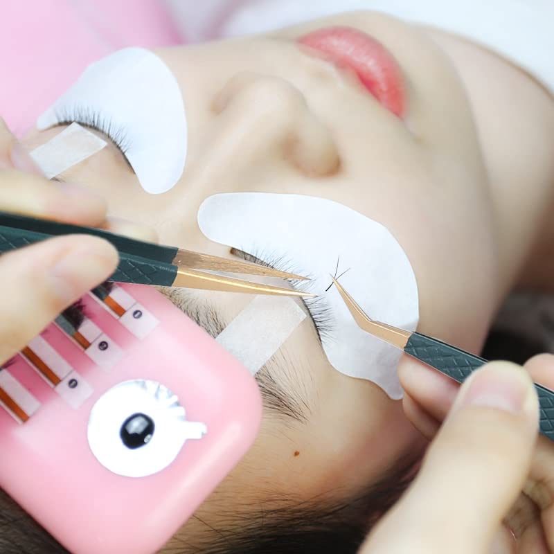 Professional Stainless Steel Volume Eyelash & Eyebrow Tweezers - Precision Individual Lash Extension Tools for Salon, Makeup Artists & Home Use