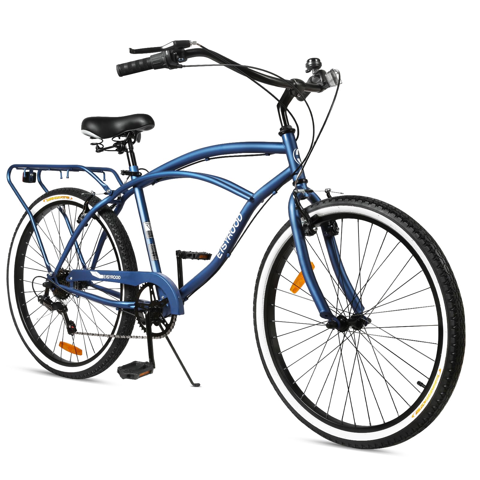 26 Inch 7-Speed Beach Cruiser Bike for Women & Men - Lightweight Hybrid Cruiser with Quick Assembly & Anti-Skid Tires - Perfect for Coastal Rides, City Commuting & Leisure Cycling (Adult Bike)