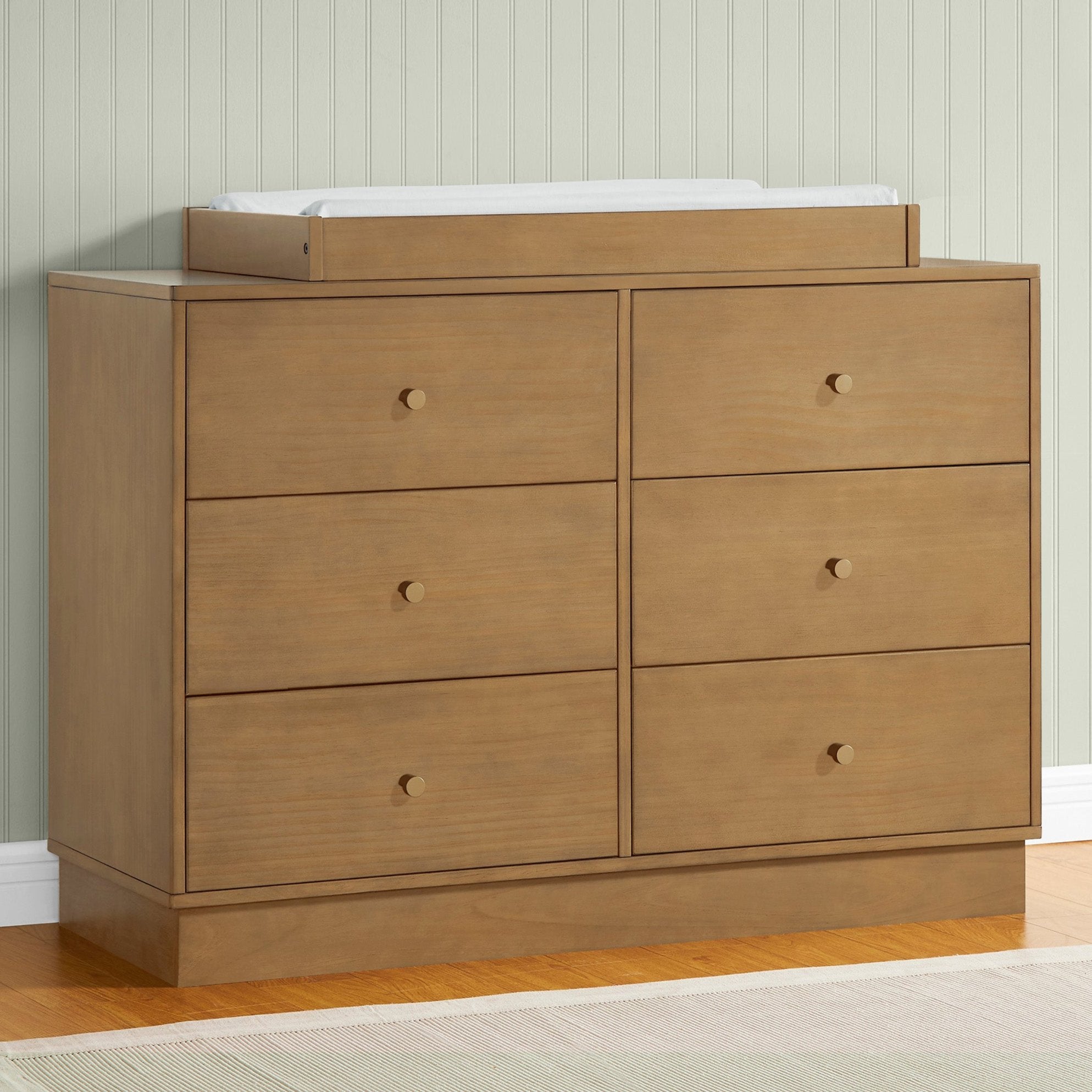 James 6-Drawer Wooden Dresser with Interlocking Drawers - Sturdy Bedroom Storage Organizer for Clothes & Accessories | Perfect for Master Bedroom, Guest Room & Dormitory