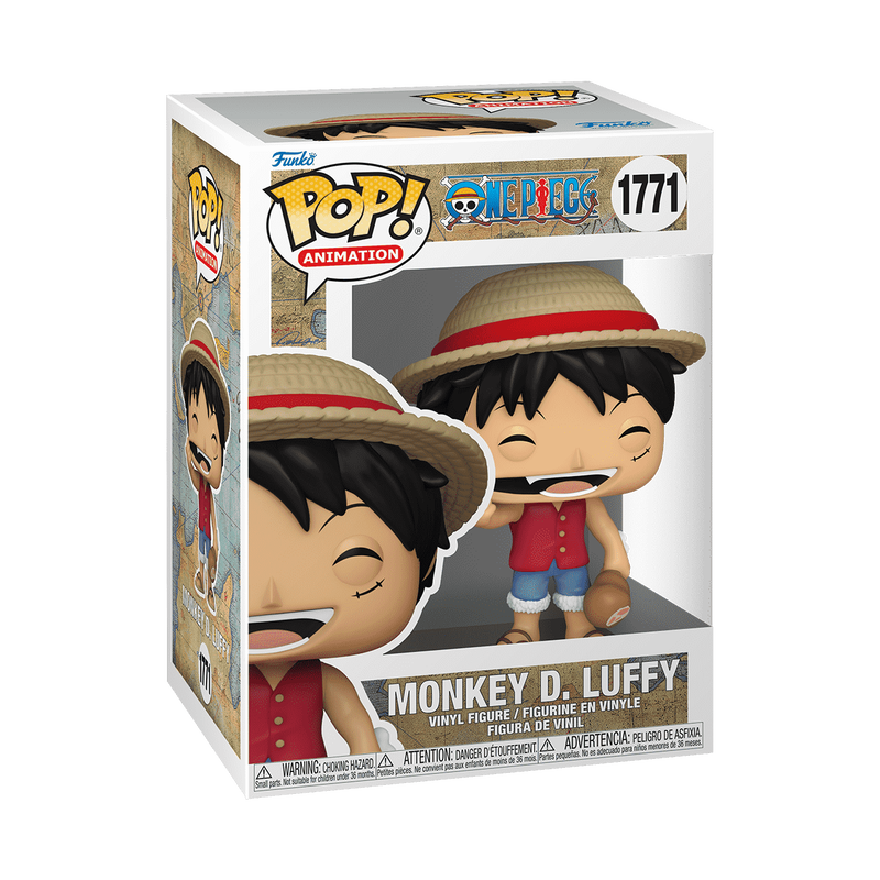 Funko Pop One Piece Monkey D. Luffy Figure #1771 with Protector Case - Anime Collectible for Fans, Display for Home & Office