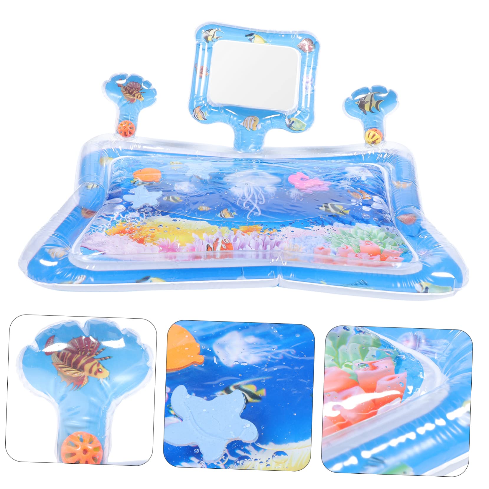 ORFOFE Inflatable Baby Play Mat - Waterproof PVC Tummy Time Activity Pad for Infants & Toddlers - Portable Summer Outdoor/Indoor Playmat for Crawling, Learning & Sensory Development