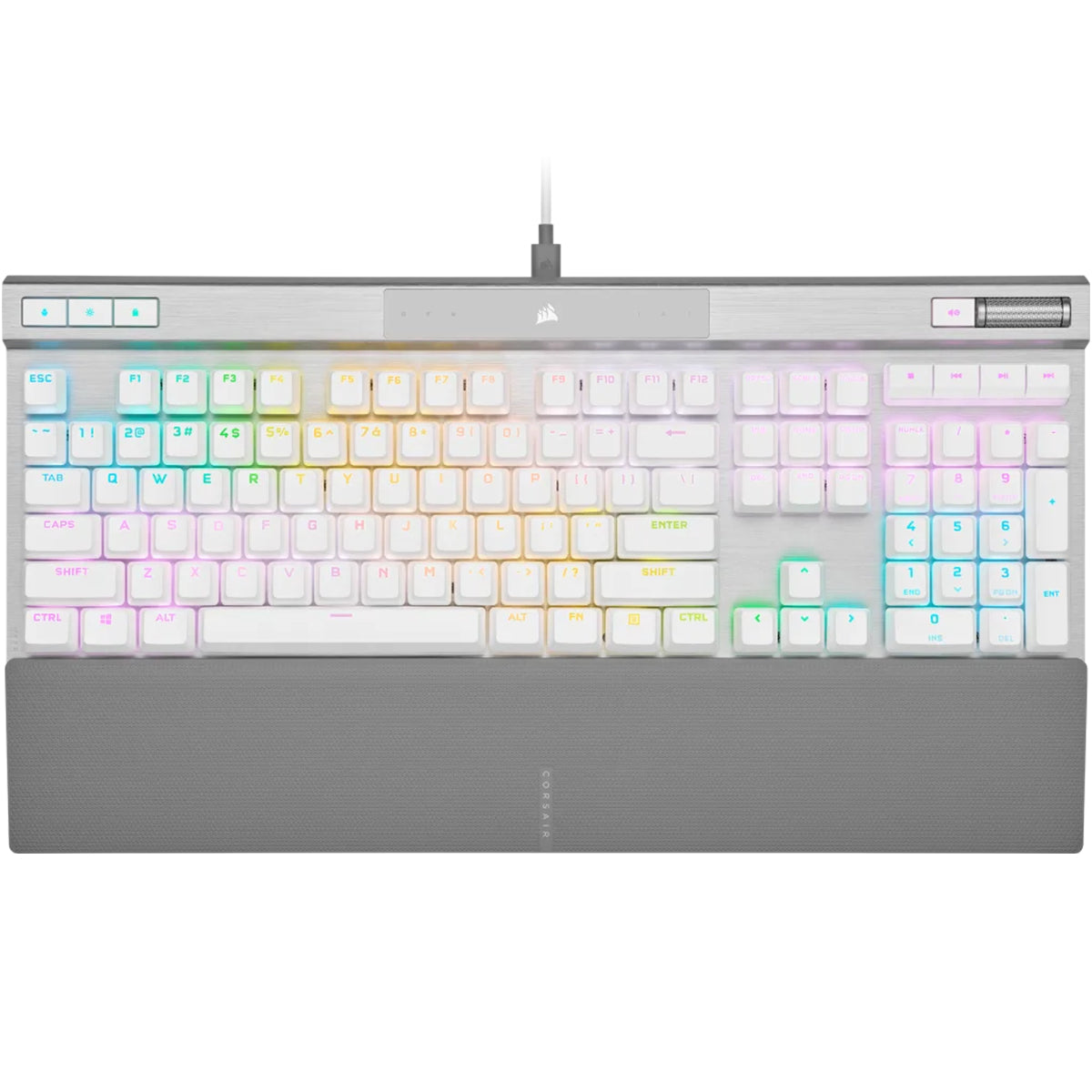 Corsair K70 RGB PRO Mechanical Gaming Keyboard - White with OPX Switches - Fast & Responsive for PC, Mac, PS5, Xbox - Perfect for Gaming, Typing & Streaming