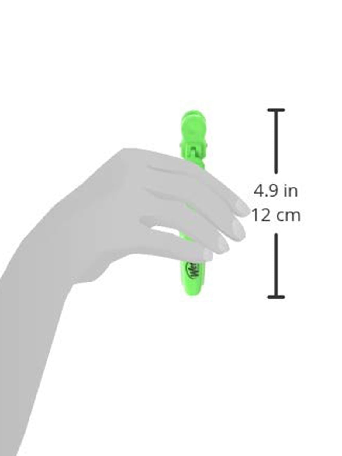 Wet Brush Pro Professional Hair Clips for Styling & Sectioning - Strong Double Hinge for Wet or Dry Hair - Maximum Hold 4-Pack (Lime Green) - Perfect for Salon, Home Use & Travel