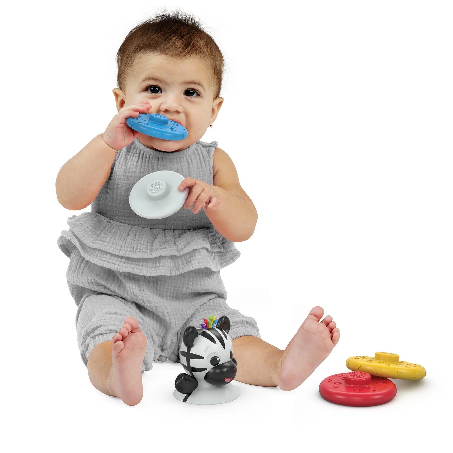 Baby Einstein Stack & Wobble Zen™ Teether Toy - Soothing Teething Relief for Babies 3-12 Months - Stackable Sensory Toy for Early Learning & Playtime Fun
