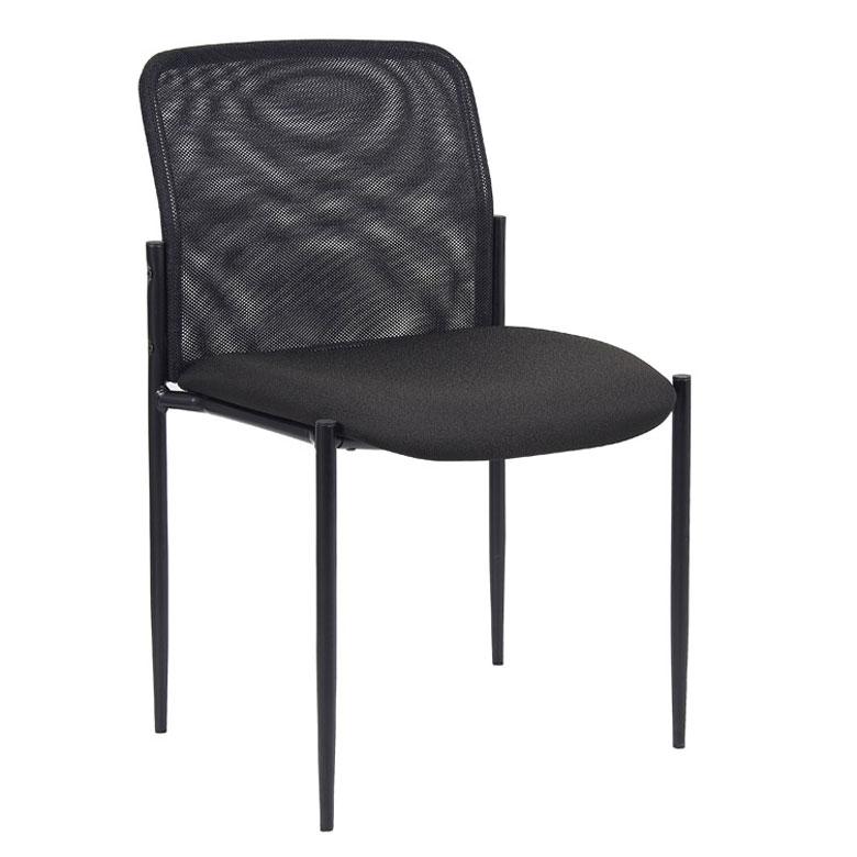 Boss Stackable Mesh Guest Chair B6919 & B6909 - Ergonomic Office Chair with Breathable Mesh Back - Perfect for Conference Rooms, Waiting Areas, and Home Offices