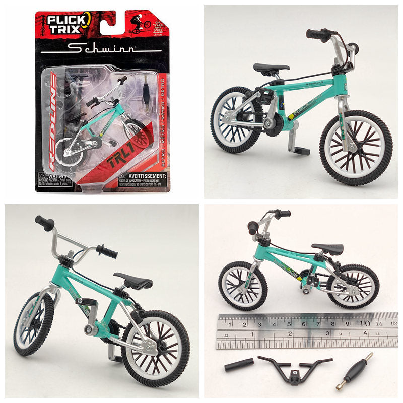 Premium FLICK TRIX Miniature BMX Finger Bike - Diecast Metal DeathTrap Bicycle Toy for Kids & Adults - Perfect for Office Desk, Stress Relief & Collectible Gift
