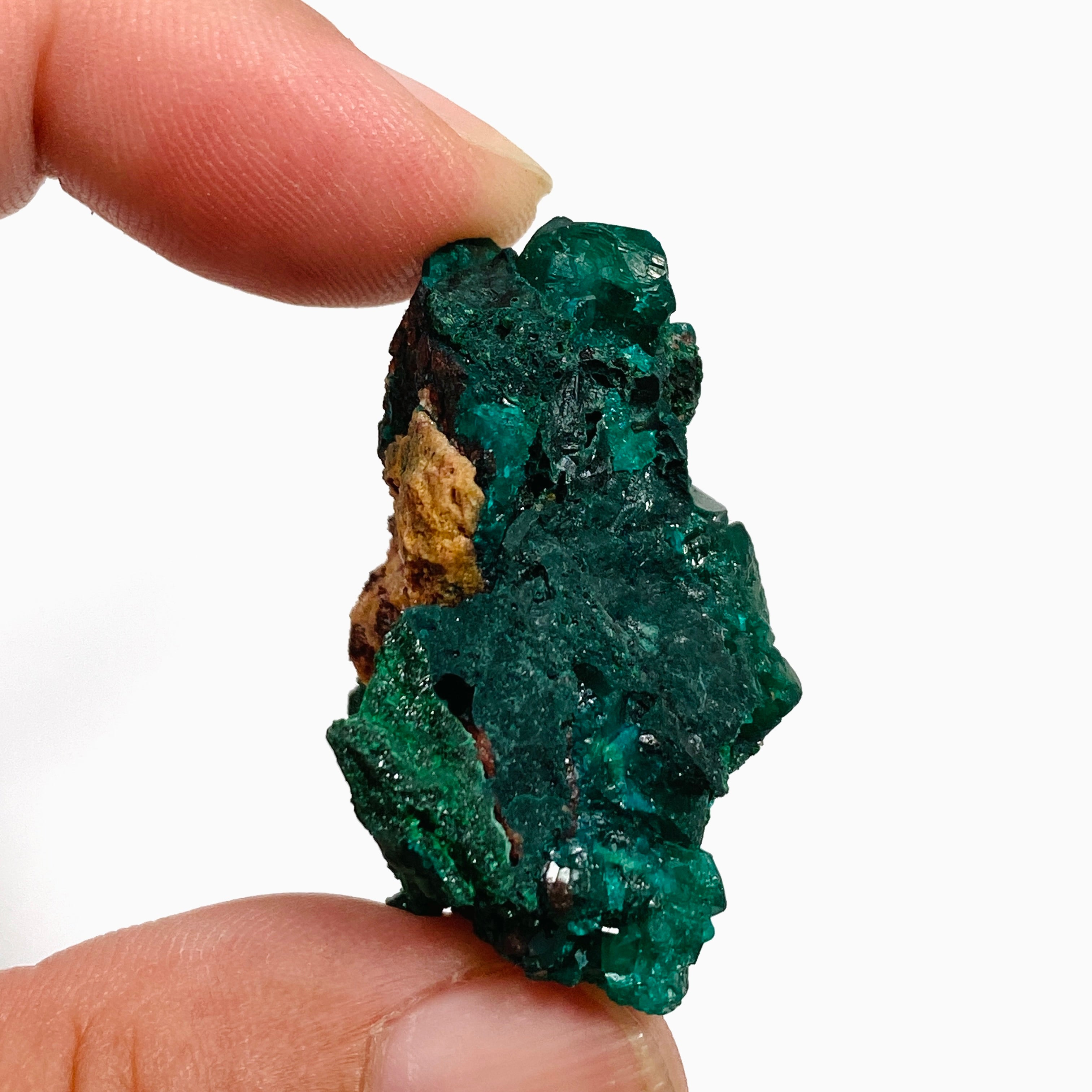 Natural Dioptase Crystal Specimen - DIOPS 04 | Rare Green Mineral Collection for Display, Healing & Meditation | Perfect for Home Decor, Office Display & Crystal Healing Practices