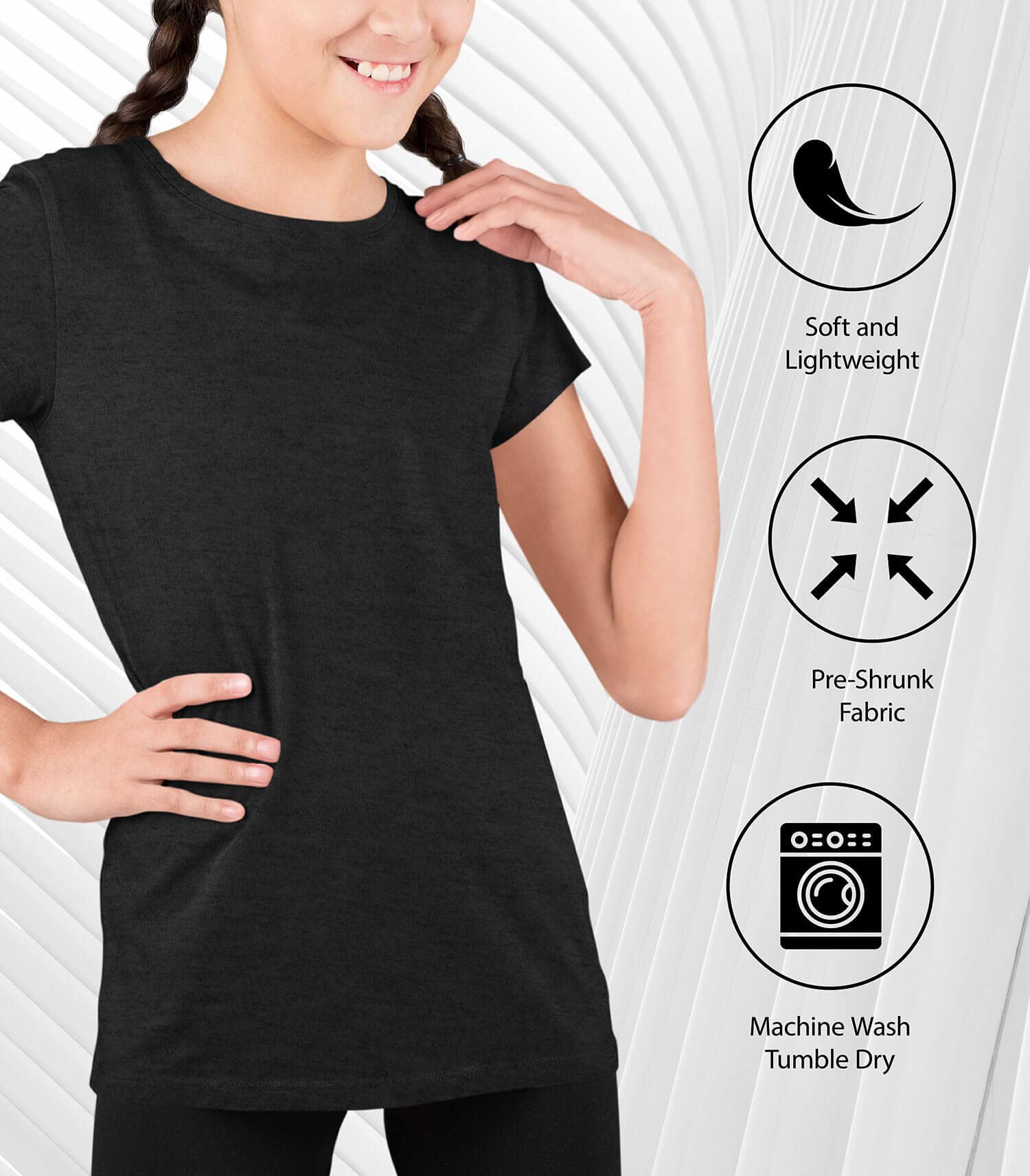 Girls Short Sleeve T-Shirt with 'Thankful for Snacks' Print - Cute Casual Graphic Tee for School, Hangouts & Everyday Wear