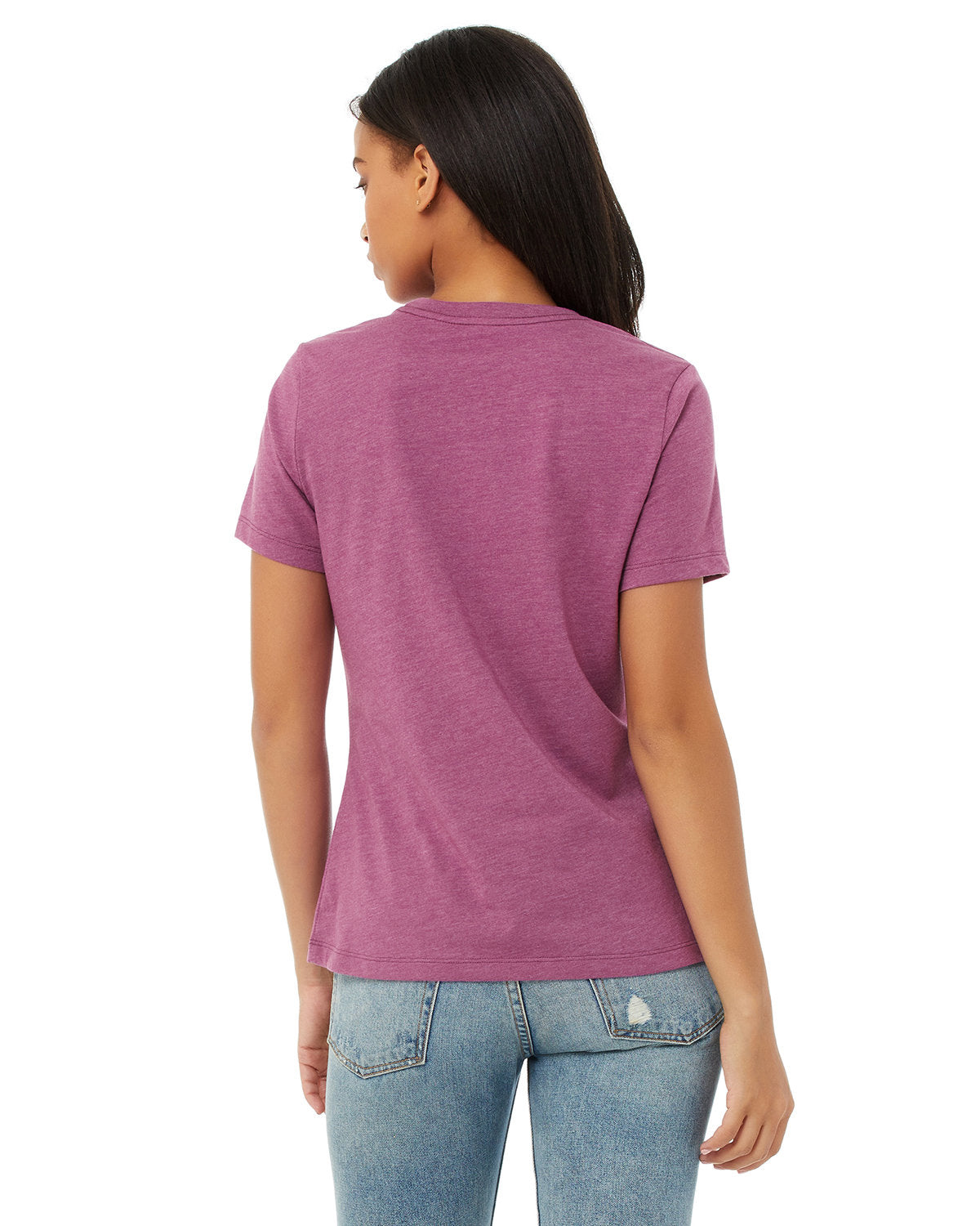 Bella + Canvas 6400CVC Women's Relaxed Fit Heather Short Sleeve T-Shirt - Soft Cotton Blend Tee for Casual Wear, Gym & Everyday Outfits