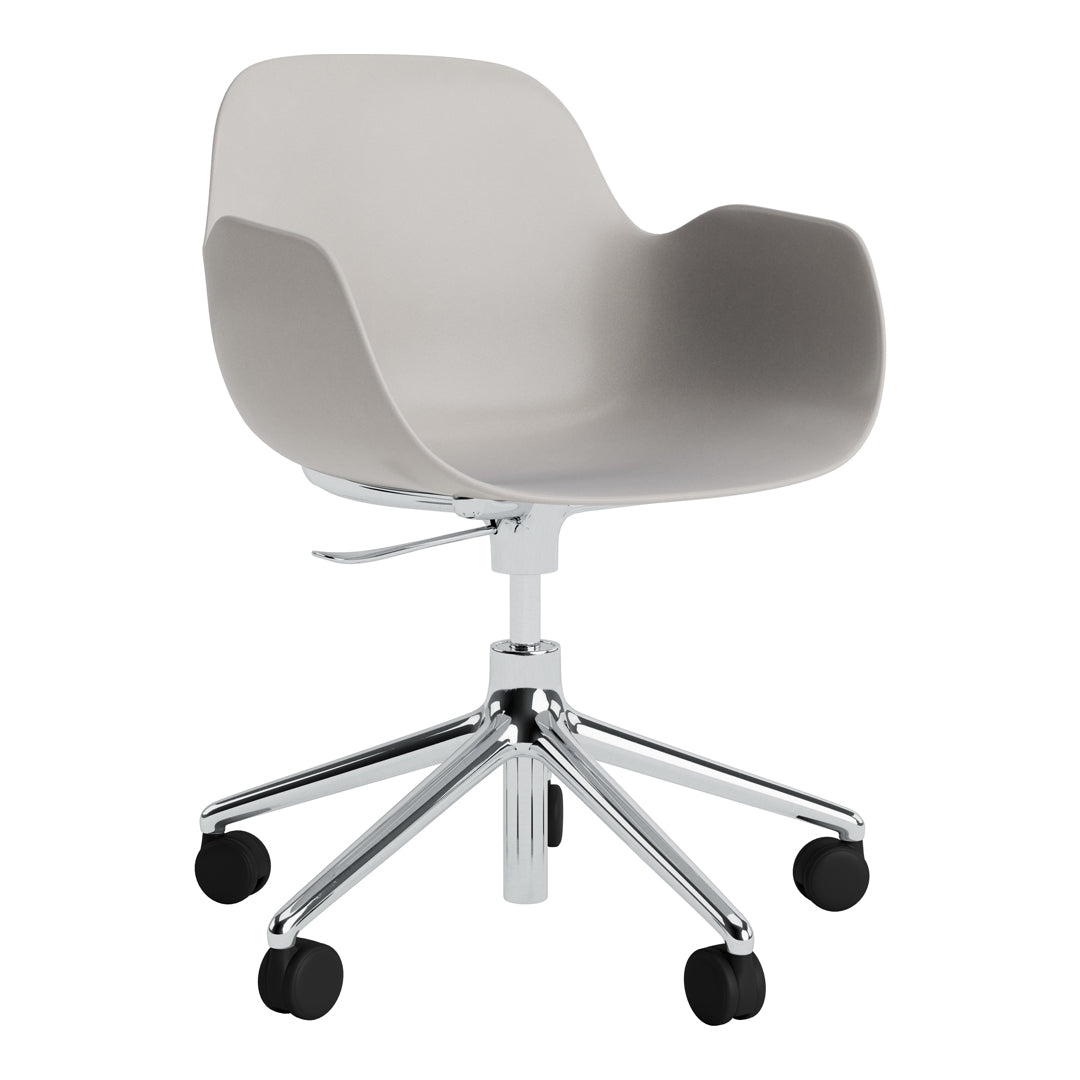 Modern Form Armchair with 5W Swivel Base & Gas Lift Mechanism - Ergonomic Office Chair for Home & Workspace Comfort