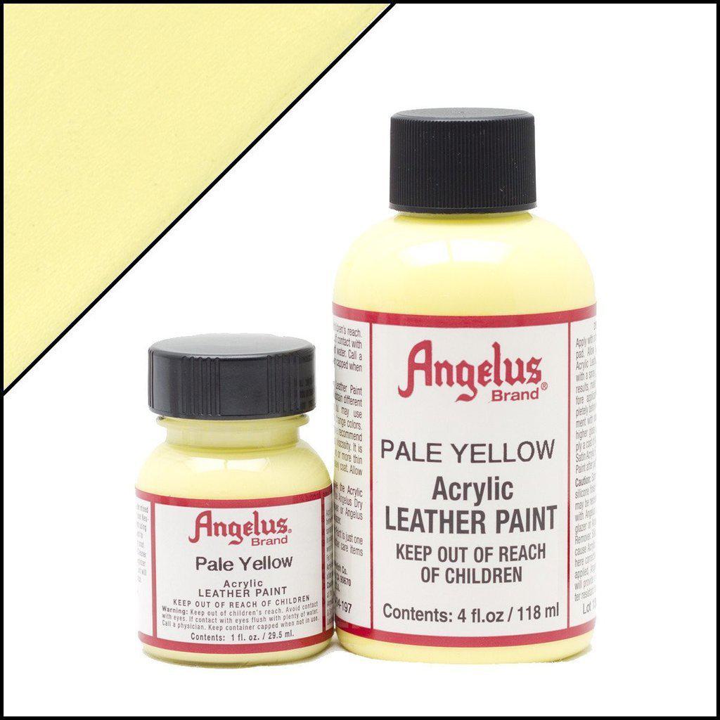 Angelus Leather Paint 1oz - Pale Yellow | Premium Leather Dye for Shoes, Bags & Accessories | DIY Leather Repair & Customization