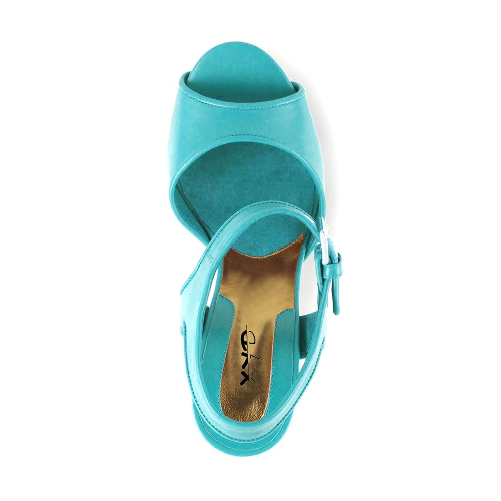 XYD Club Chunky High Heel Platform Sandals - Peep Toe Slingback Pumps with Wide Ankle Strap for Women | Perfect for Parties, Weddings & Night Out