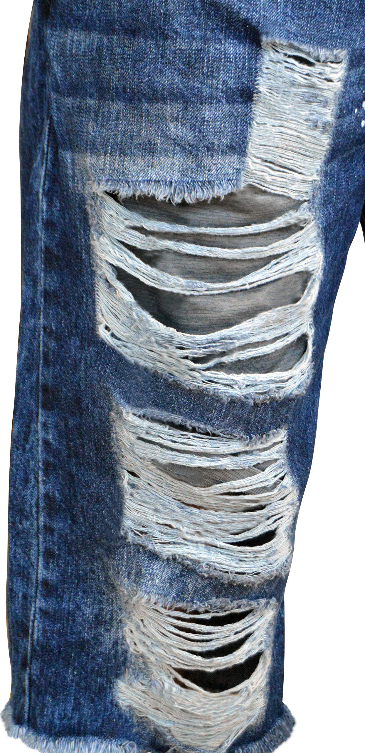 **Men's Distressed Ripped Denim Shorts - Classic Straight Fit Jean Shorts for Summer | Casual Wear, Beach Outings & Street Style**