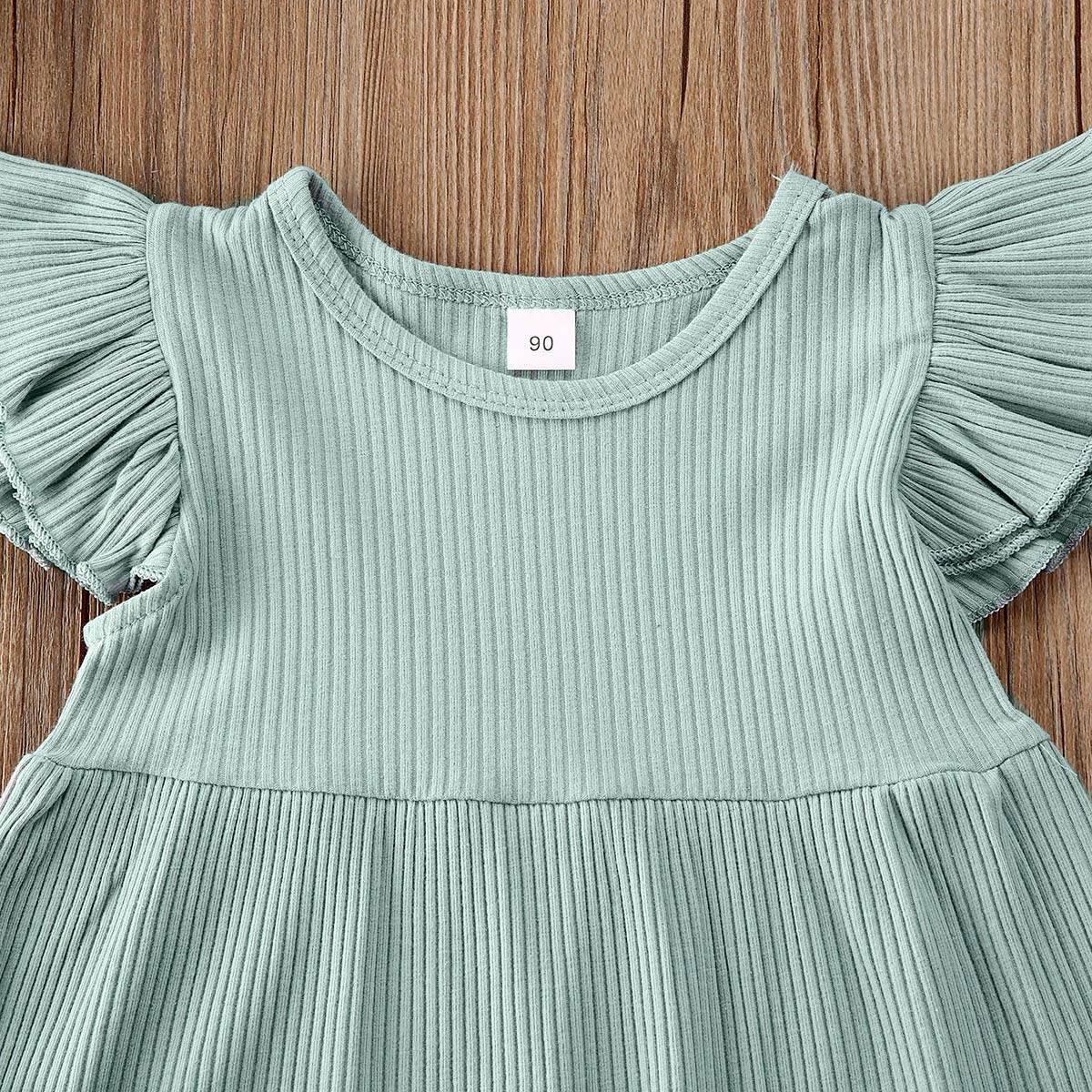 Organic Cotton Ruffled Sleeve Tunic Dress for Baby Girls - Soft Swing Casual Sundress with Princess Design for Party, Playdate & Special Occasions