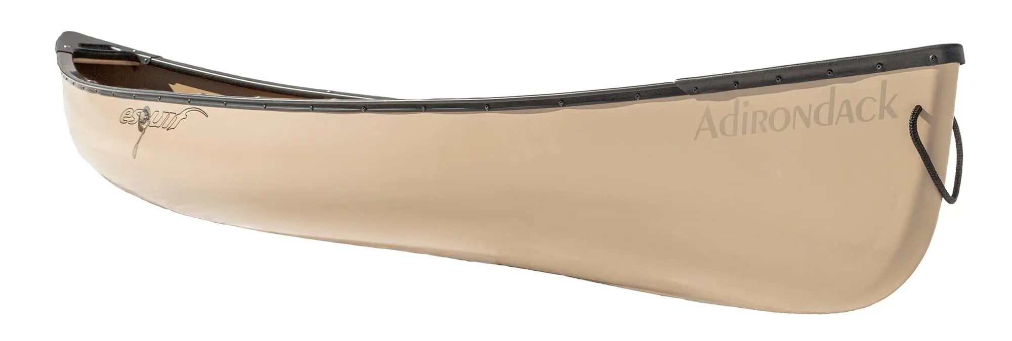 Adirondack Canoe with Skid Plate - Lightweight Durable Tan Canoe for Outdoor Adventures, Camping, Fishing & Water Sports