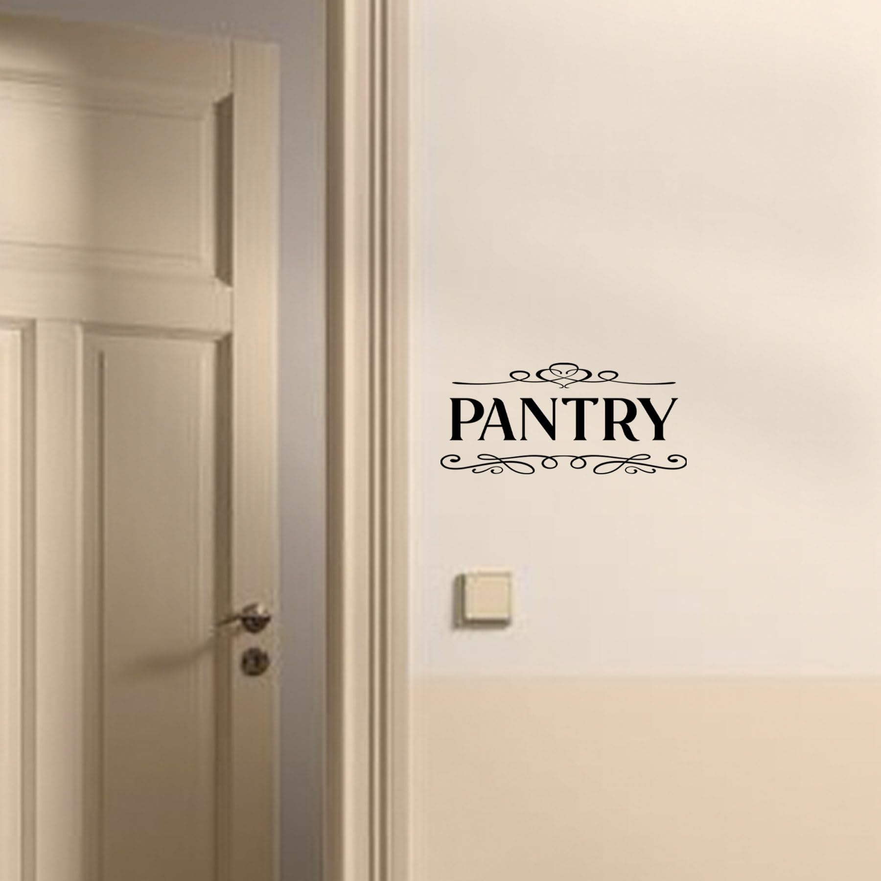 Pantry Vinyl Wall Decal - Removable Kitchen Door Sticker for Home Decor, Pantry Sign & Room Label - Perfect for Kitchen Organization & Pantry Door Decoration
