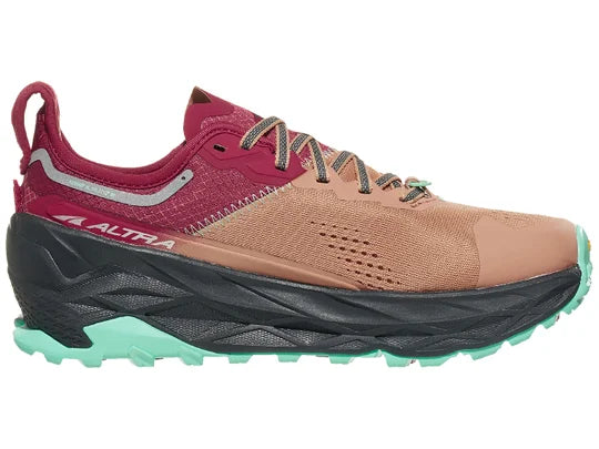 ALTRA Women's Olympus 5 Trail Running Shoes - Brown/Red - Lightweight Hiking & Outdoor Adventure Footwear for Women