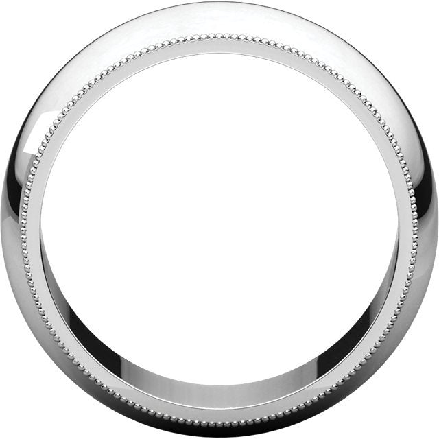 8mm Platinum Men's Wedding Band with Milgrain Edge - Perfect for Engagement, Anniversary & Formal Occasions